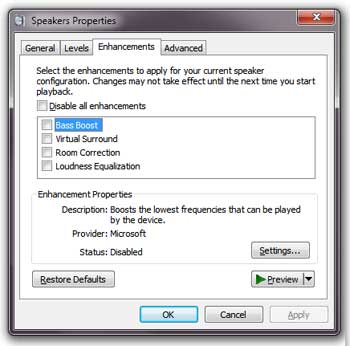 Windows 7 sounds options settings screenshot 3